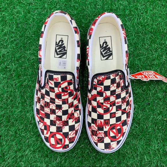 Vans Classic Slip On Vans Crew Checkerboard - Picture 2 of 8